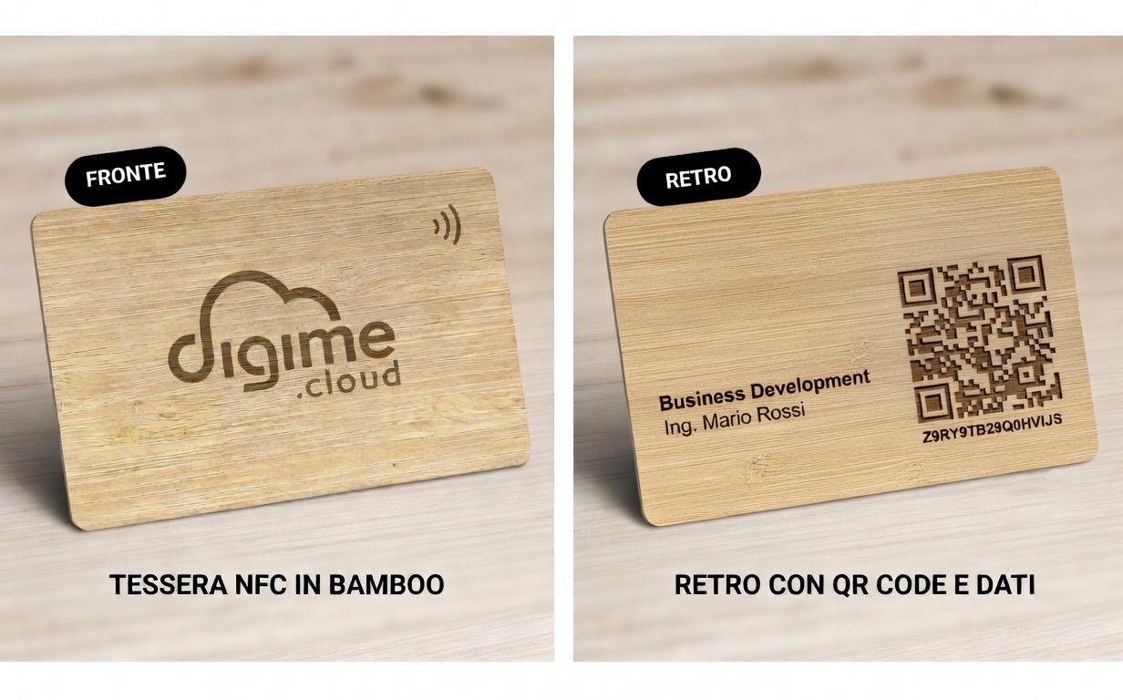 Biglietto da visita digitale NFC Personal Bamboo - immagine 4