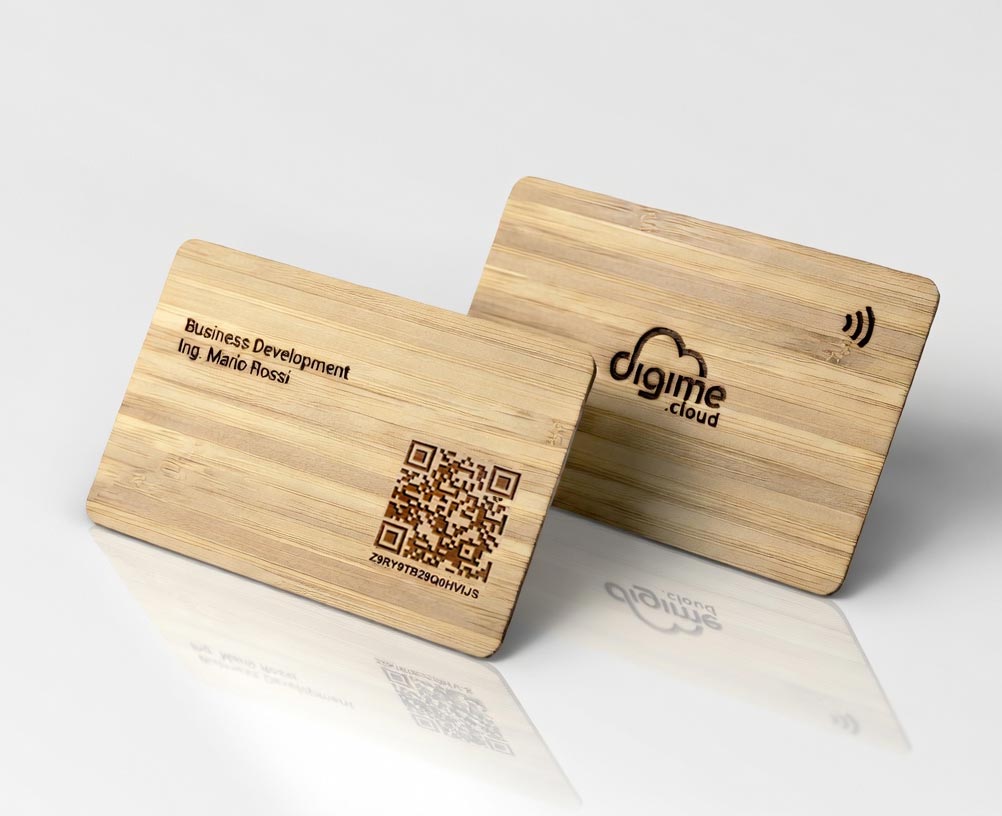 Biglietto da visita digitale NFC Personal Bamboo
